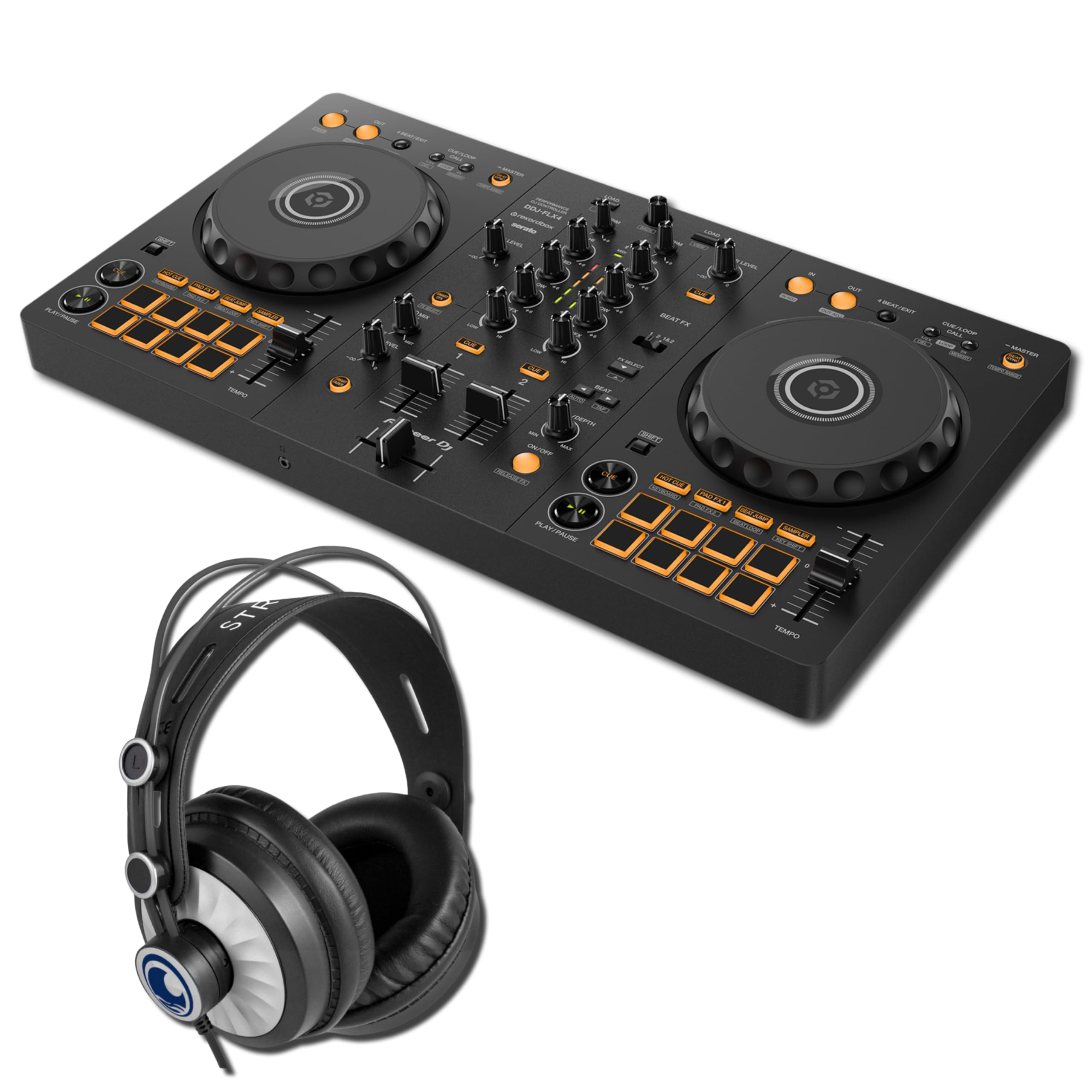 Amazon.com: Pioneer DDJ-FLX4 DJ Controller Headphone Bundle with